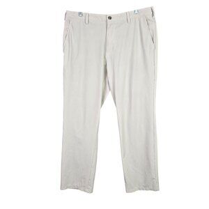 Mens Adidas Beige Golf Pants Stretch Polyester Spandex Blend Lightweight 36x32